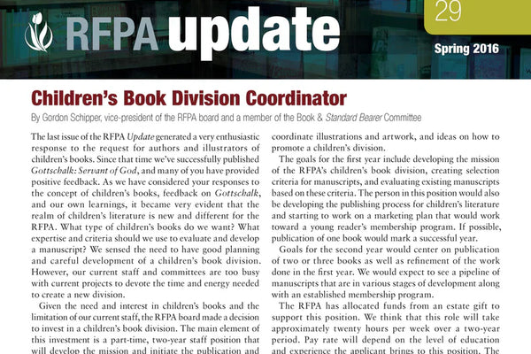 RFPA Update - Spring 2016