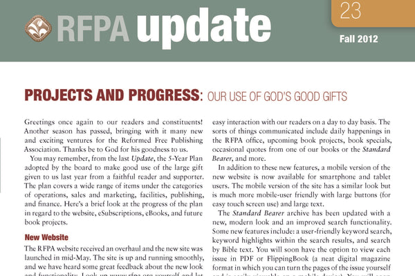 RFPA Update - Fall 2012