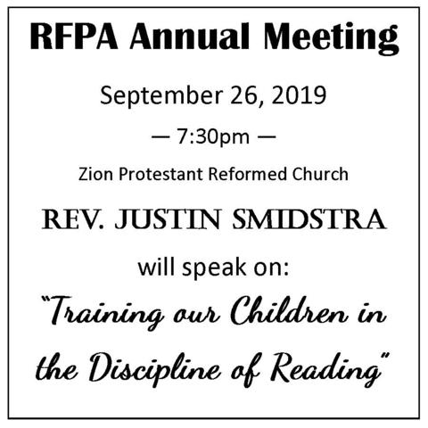 RFPA Annual Meeting - THIS THURSDAY
